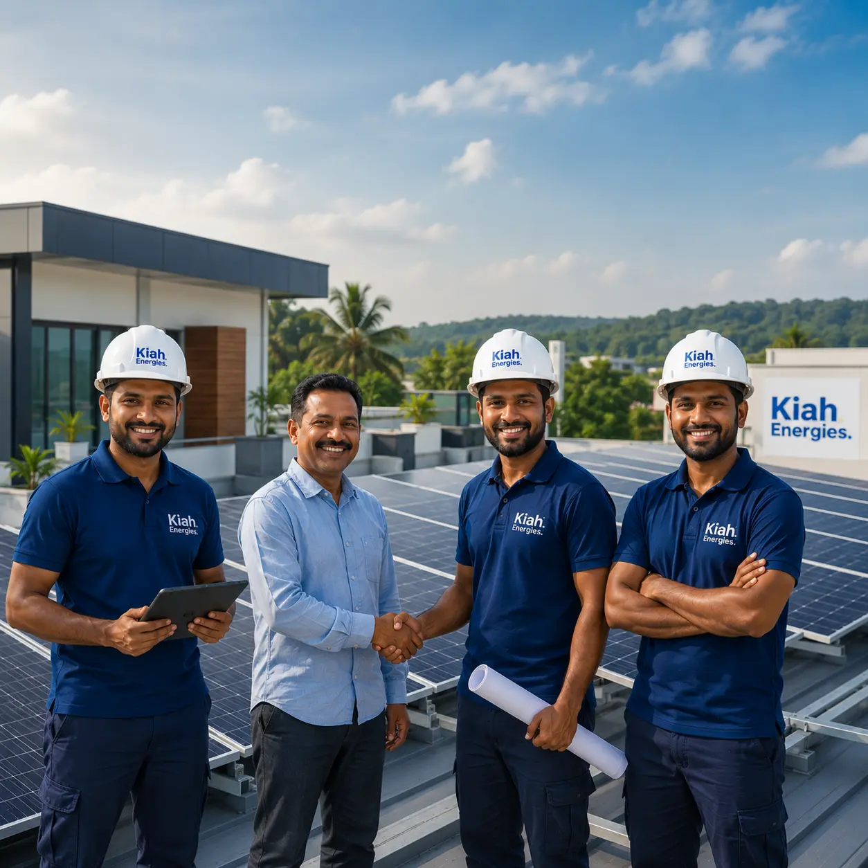 Kiah Energies installation team at work